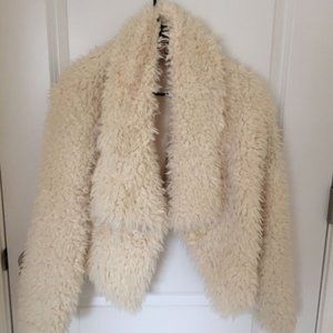 Decree M furry fuzzy faux fur coat jacket
